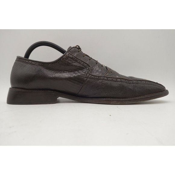 Belvedere Brown Genuine Ostrich Leg Claw Lace Up Oxfords Shoes Men\'s 10.5 B main image 6